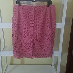 Loft Outlet Lace Pencil Skirt